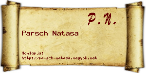 Parsch Natasa névjegykártya